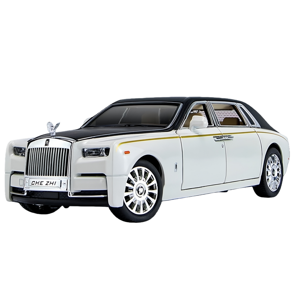 Rolls-Royce Phantom VIII 1:24 Alloy Model - Opening Coach Doors, Handcrafted Interior with Starlight Headliner, Self-Leveling Wheel Hub & Premium Display Case