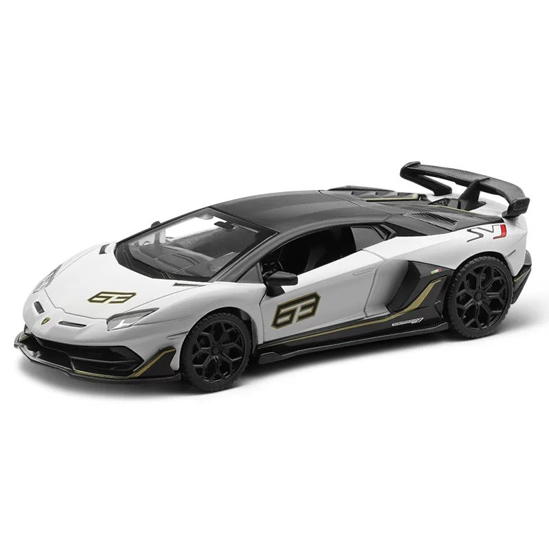 Lamborghini Aventador SVJ63 1:24 Scale Diecast Model - Limited Edition, Alloy Body, Detailed Carbon Interior & Forged Wheels