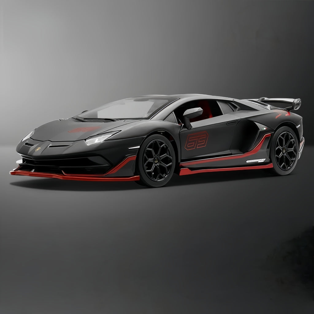 Lamborghini Aventador SVJ63 1:24 Scale Diecast Model - Limited Edition, Alloy Body, Detailed Carbon Interior & Forged Wheels