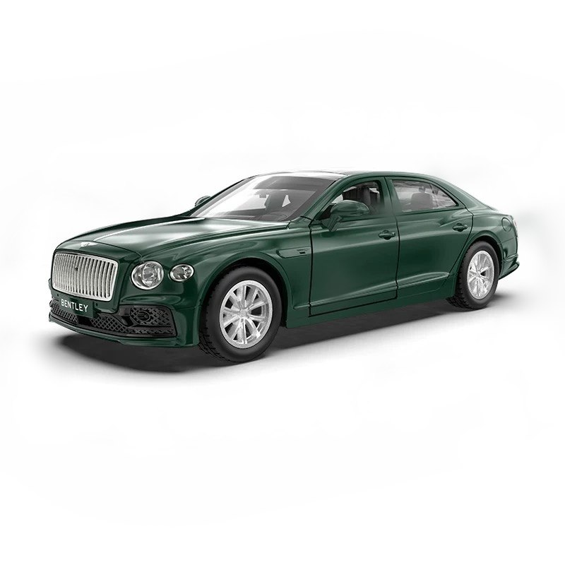 Bentley Flying Spur Mulliner 1:38 Scale Diecast Model - Alloy Body, Detailed Veneer & Leather Interior, Opening Parts & Polished Wheels