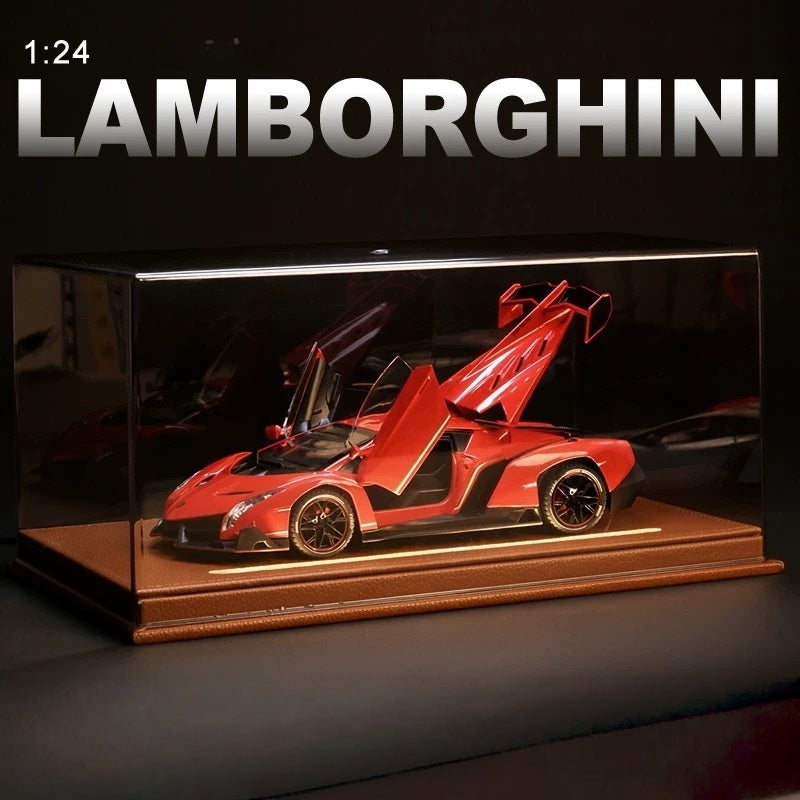 Lamborghini Veneno Roadster 1:24 Alloy Model - 1 of 9 in the World, Opening Doors, Detailed Forged Carbon Interior & Y-Spoke Forged Wheels