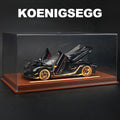 Koenigsegg Absolut 1:24 Diecast Model - Frozen Titanium, Opening Dihedral Syncro Helix Doors, Detailed Naked Carbon Interior & Aero Carbon Wheels
