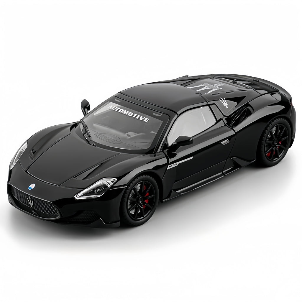 Maserati MC20 1:24 Alloy Model in Grigio Misterio - Opening Butterfly Doors, Detailed Nettuno V6 Engine Bay & Signature Forged Alloy Wheels