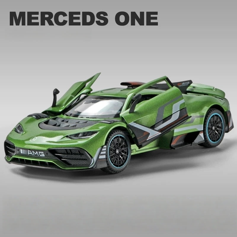 Mercedes-AMG ONE 1:24 Alloy Model - F1-Derived Hybrid Hypercar, Opening Butterfly Doors, Detailed Powertrain & Active Aerodynamic Package