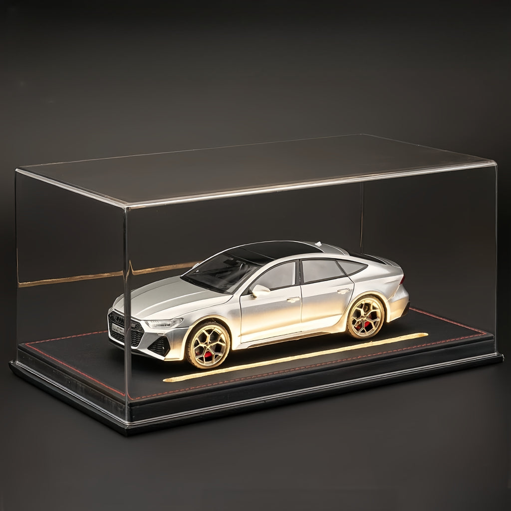 Audi RS7 Sportback (C8) 1:24 Scale Diecast Model - Nardo Gray, Opening Doors & Hood with Detailed V8 Engine Replica