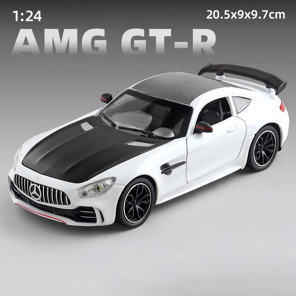 Mercedes-AMG GT R (C190) 1:24 Scale Diecast Model - AMG Green Hell Magno, with Active Rear Spoiler & Full Interior Detail