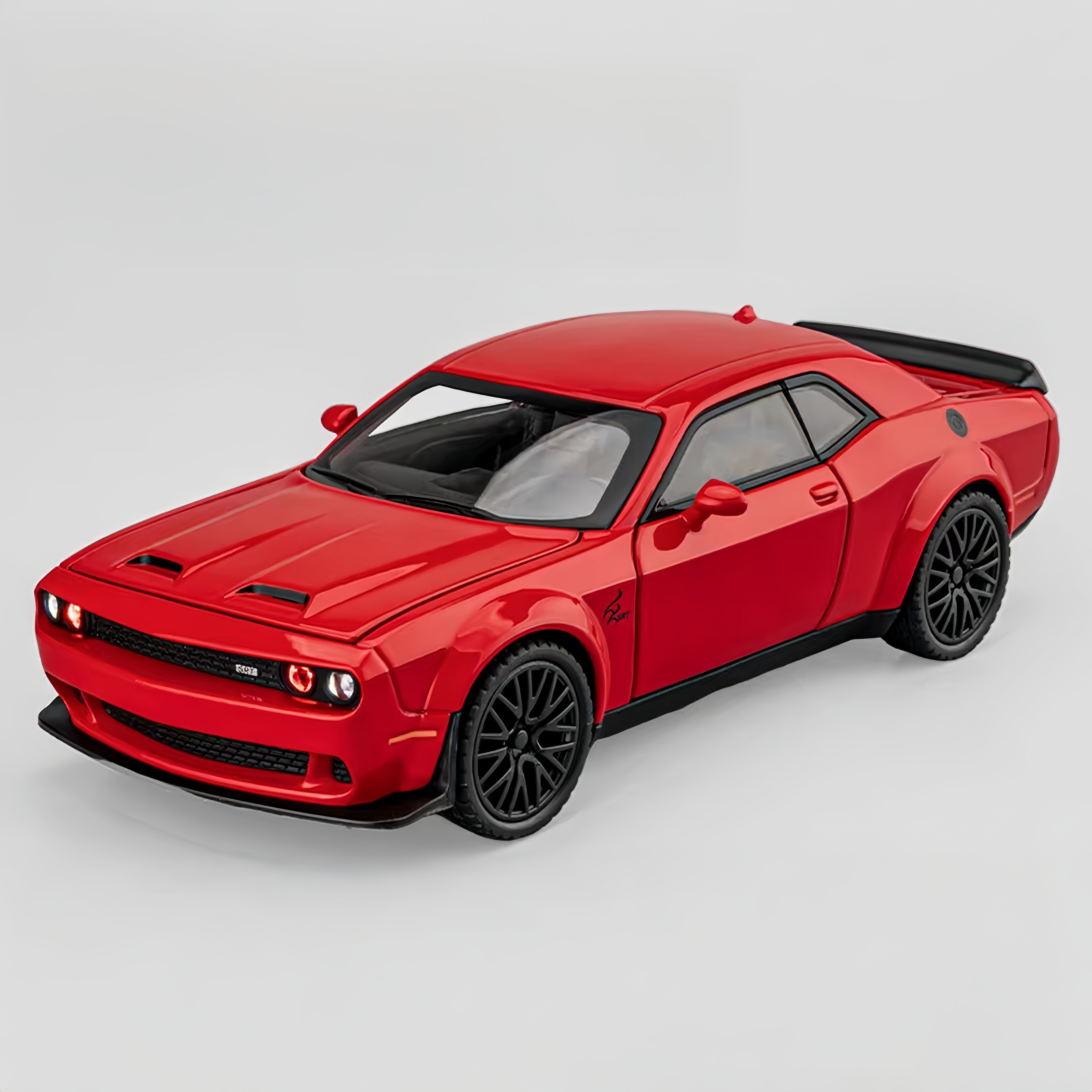 Dodge Challenger SRT Hellcat 1:32 Scale Diecast Model - Supercharged V8, Alloy Body, Opening Parts & Detailed Interior