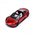 Tesla Roadster with SpaceX Package 1:24 Diecast Model - Opening Doors, Detailed “Cold Air” Thrusters, Glass Roof & Carbon Fiber Aero Wheels