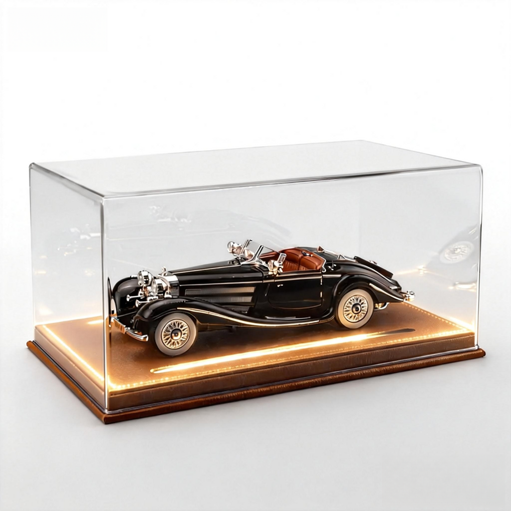 Mercedes-Benz 500K Cabriolet A (1936) 1:24 Diecast Model - Opening Doors & Hood, Detailed Supercharged Engine, Wood & Leather Interior, Chrome Spoked Wheels